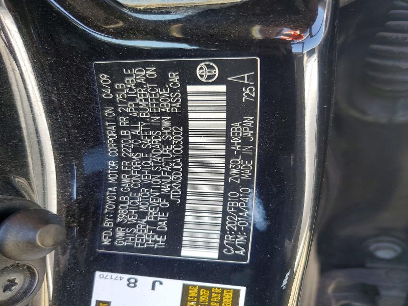 Aukcja sprzedaży 2010 Toyota Prius, vin: JTDKN3DU0A1003002, numer aukcji: 69175886