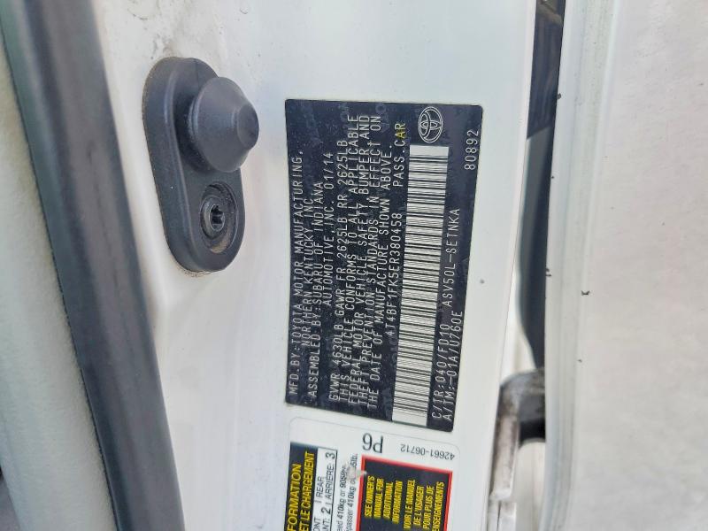Продажа на аукционе авто 2014 Toyota Camry, vin: 4T4BF1FK5ER380458, номер лота: 69405166