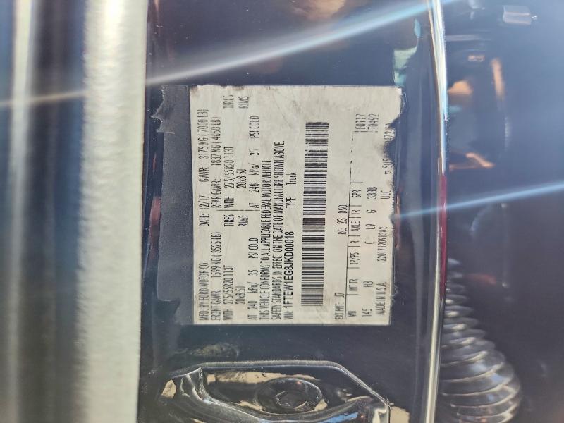 2018 Ford F150 მანქანა იყიდება აუქციონზე, vin: 1FTEW1EG8JKD00018, აუქციონის ნომერი: 70288136