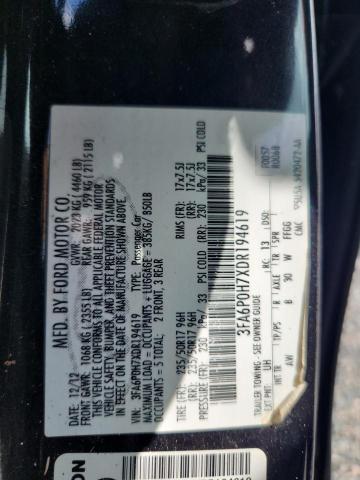69745376 :رقم المزاد ، 3FA6P0H7XDR194619 vin ، 2013 Ford Fusion مزاد بيع