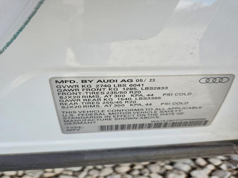 Auction sale of the 2023 Audi Q4 E-tron, vin: WA1K2BFZXPP065566, lot number: 67215566