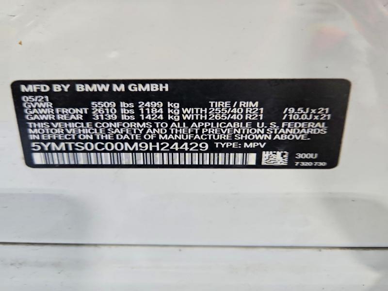 Aukcja sprzedaży 2021 Bmw X3, vin: 5YMTS0C00M9H24429, numer aukcji: 67340106