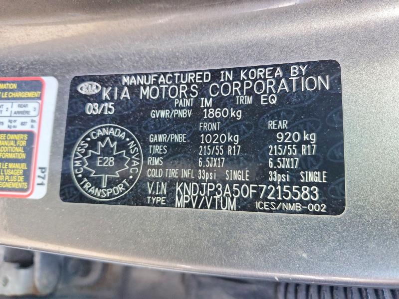 Продаж на аукціоні авто 2015 Kia Soul, vin: KNDJP3A50F7215583, номер лоту: 68409476