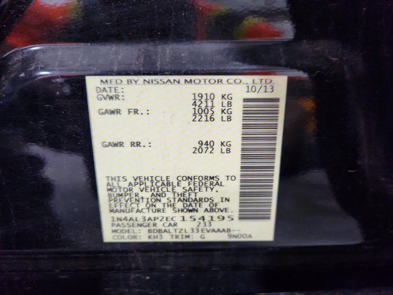Продажа на аукционе авто 2014 Nissan Altima, vin: 1N4AL3AP2EC154195, номер лота: 69892906