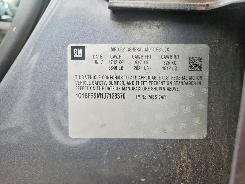 Продаж на аукціоні авто 2018 Chevrolet Cruze, vin: 1G1BE5SM1J7128370, номер лоту: 71028656