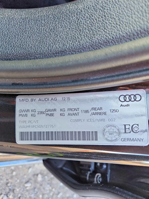 2016 Audi A6 მანქანა იყიდება აუქციონზე, vin: WAUHFAFC5GN127751, აუქციონის ნომერი: 68430536