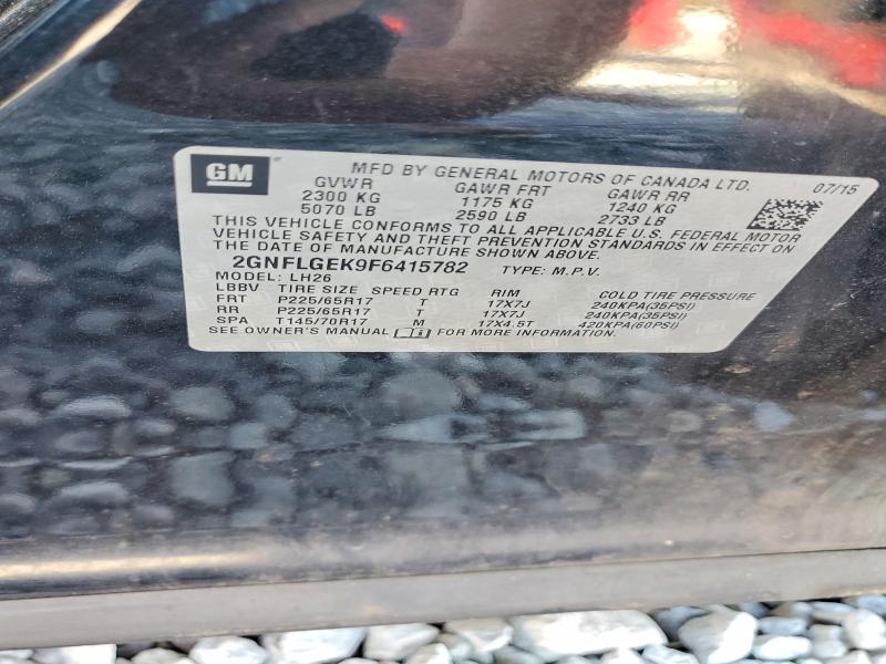 Продаж на аукціоні авто 2015 Chevrolet Equinox, vin: 2GNFLGEK9F6415782, номер лоту: 68936686