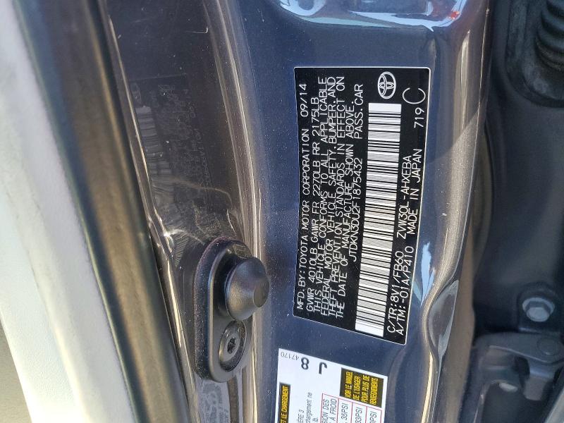 Aukcja sprzedaży 2015 Toyota Prius, vin: JTDKN3DU2F1875432, numer aukcji: 70241166