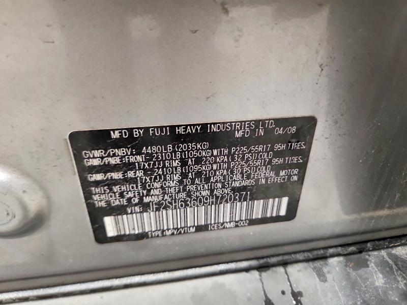 Aukcja sprzedaży 2009 Subaru Forester, vin: JF2SH63609H720371, numer aukcji: 70451756