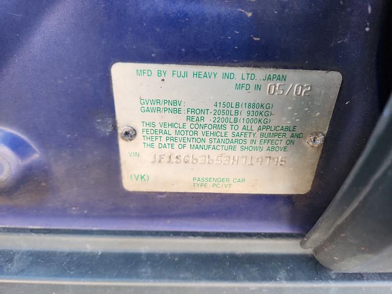 Auction sale of the 2003 Subaru Forester, vin: JF1SG63653H719795, lot number: 68990136