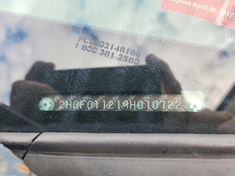 67438396 :رقم المزاد ، 2HGFG11219H010722 vin ، 2009 Honda Civic مزاد بيع