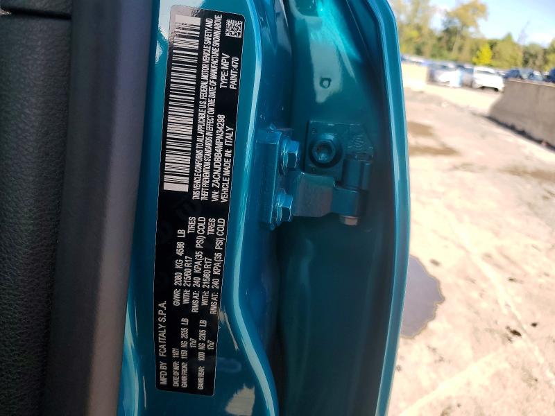 2021 Jeep Renegade მანქანა იყიდება აუქციონზე, vin: ZACNJDBB4MPN34298, აუქციონის ნომერი: 69898236