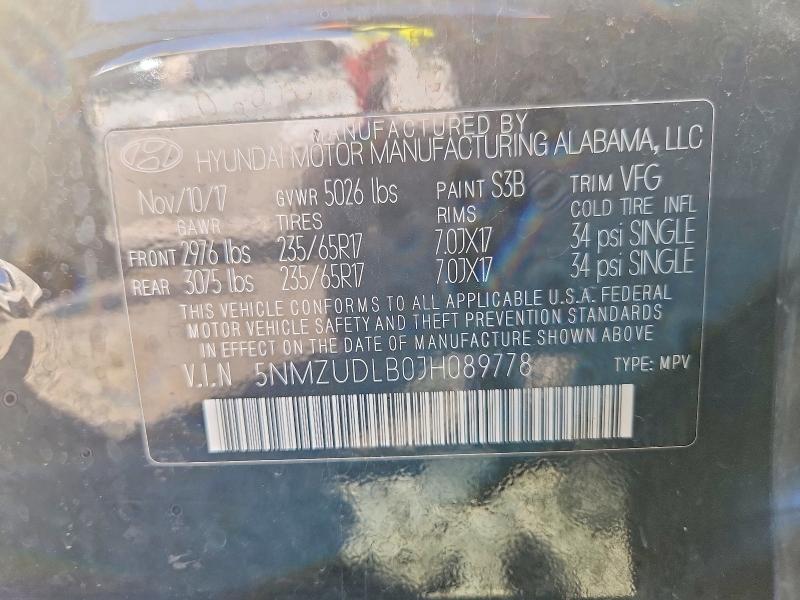 Продажа на аукционе авто 2018 Hyundai Santa Fe Sport, vin: 5NMZUDLB0JH089778, номер лота: 68224706