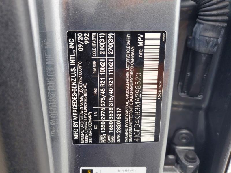 Продажа на аукционе авто 2021 Mercedes-benz Gle, vin: 4JGFB4KB3MA298520, номер лота: 70722596
