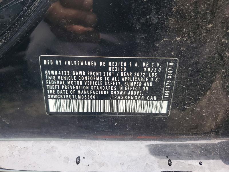 Aukcja sprzedaży 2020 Volkswagen Jetta, vin: 3VWCB7BU7LM063661, numer aukcji: 67300836