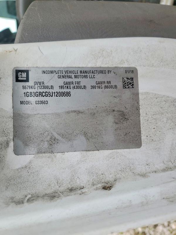 2018 Chevrolet Express 3500 მანქანა იყიდება აუქციონზე, vin: 1GB3GRCG9J1200686, აუქციონის ნომერი: 66634636