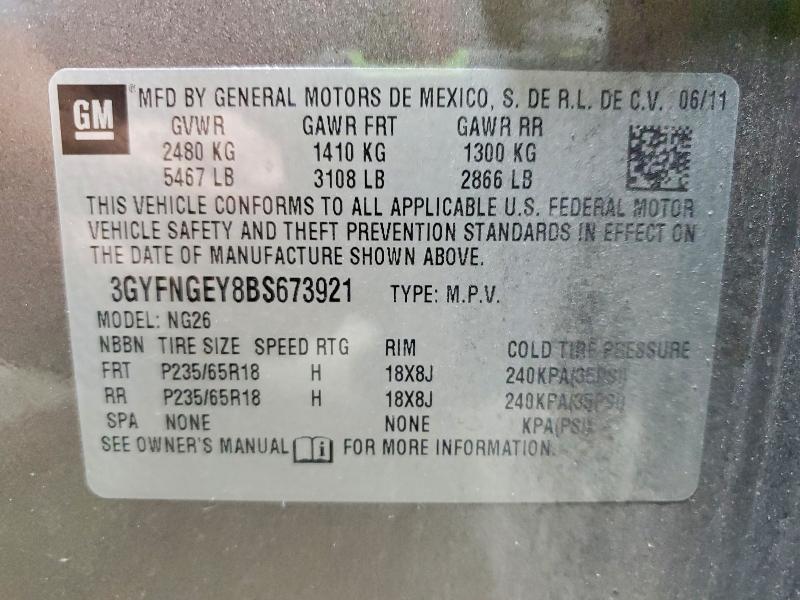 Продаж на аукціоні авто 2011 Cadillac Srx, vin: 3GYFNGEY8BS673921, номер лоту: 70041816