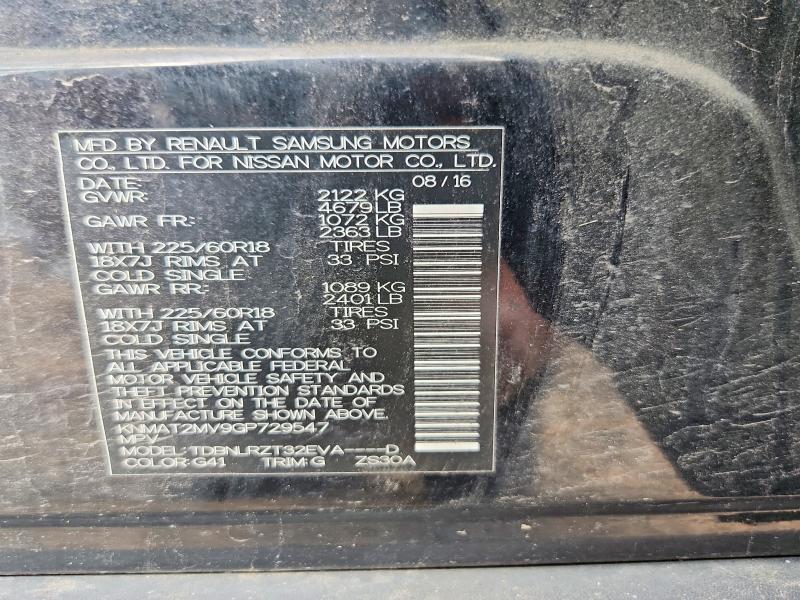 Продаж на аукціоні авто 2016 Nissan Rogue, vin: KNMAT2MV9GP729547, номер лоту: 68561286