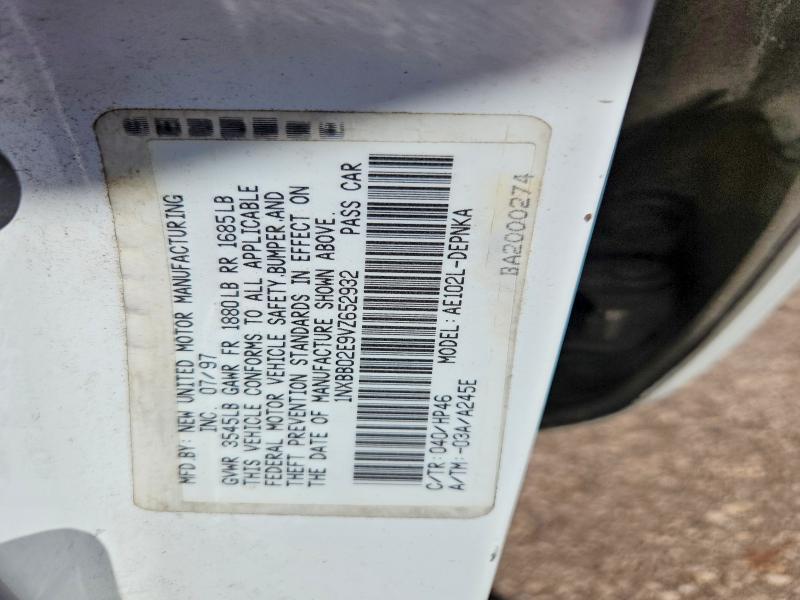 1997 Toyota Corolla მანქანა იყიდება აუქციონზე, vin: 1NXBB02E9VZ652932, აუქციონის ნომერი: 70847486