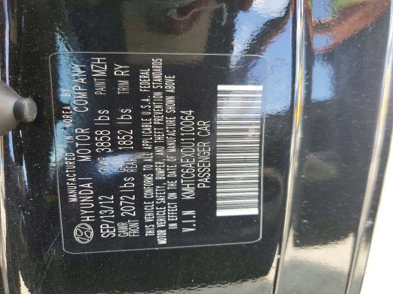 2013 Hyundai Veloster მანქანა იყიდება აუქციონზე, vin: KMHTC6AEXDU110064, აუქციონის ნომერი: 68036716