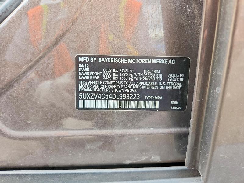 70914066 :رقم المزاد ، 5UXZV4C54DL993223 vin ، 2013 Bmw X5 مزاد بيع