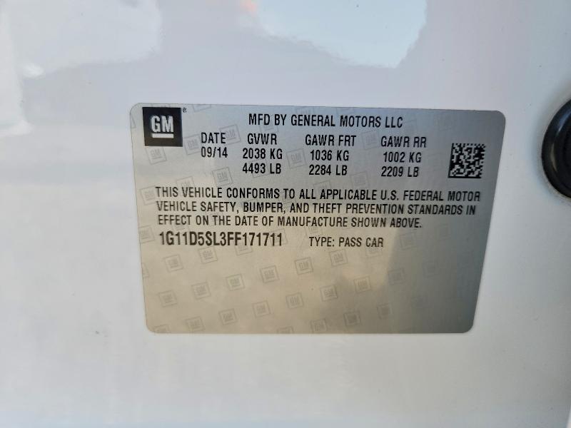 67532986 :رقم المزاد ، 1G11D5SL3FF171711 vin ، 2015 Chevrolet Malibu مزاد بيع