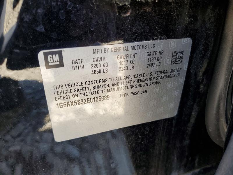 2014 Cadillac Cts მანქანა იყიდება აუქციონზე, vin: 1G6AX5S32E0156989, აუქციონის ნომერი: 70655716