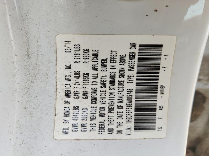 69671816 :رقم المزاد ، 1HGCR6F58EA005748 vin ، 2014 Honda Accord مزاد بيع