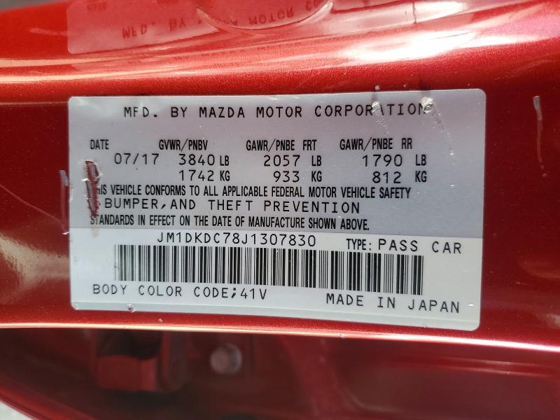 Продажа на аукционе авто 2018 Mazda Cx-3, vin: JM1DKDC78J1307830, номер лота: 70536526
