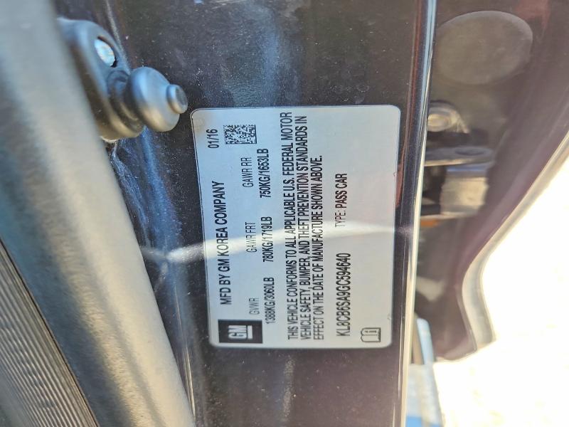 69019036 :رقم المزاد ، KL8CB6SA9GC594640 vin ، 2016 Chevrolet Spark مزاد بيع