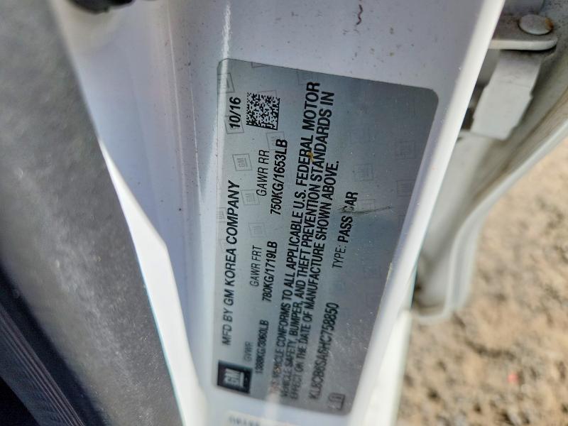 68622766 :رقم المزاد ، KL8CB6SA6HC758850 vin ، 2017 Chevrolet Spark مزاد بيع
