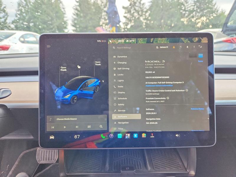 Auction sale of the 2021 Tesla Model 3, vin: 5YJ3E1EB9MF003680, lot number: 69615256