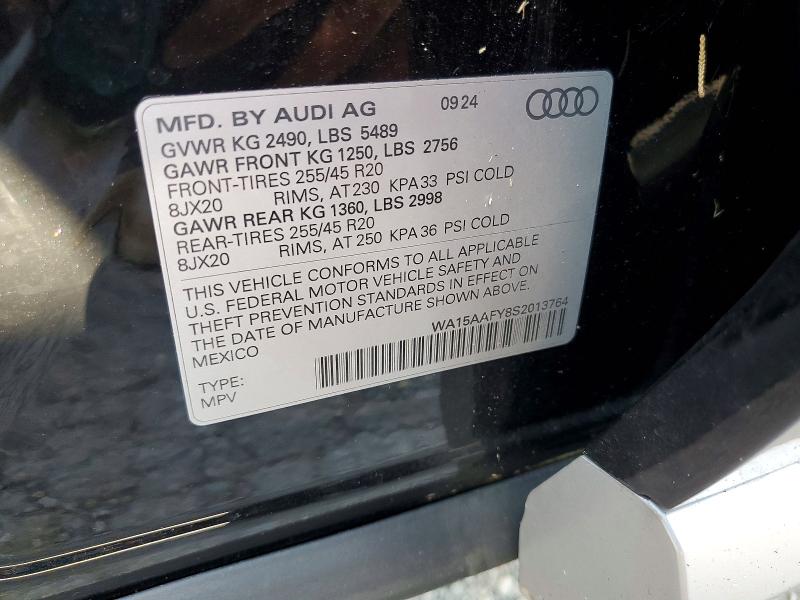 Aukcja sprzedaży 2025 Audi Q5, vin: WA15AAFY8S2013764, numer aukcji: 68659026