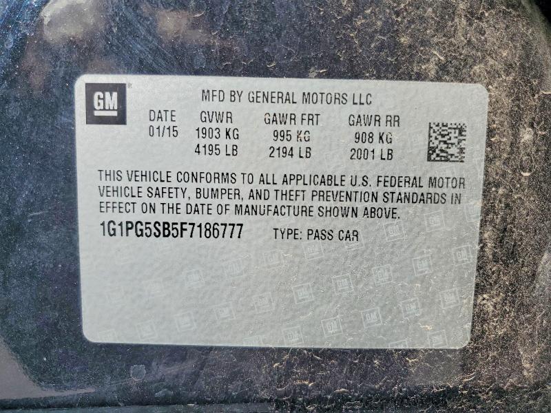2015 Chevrolet Cruze მანქანა იყიდება აუქციონზე, vin: 1G1PG5SB5F7186777, აუქციონის ნომერი: 67823956