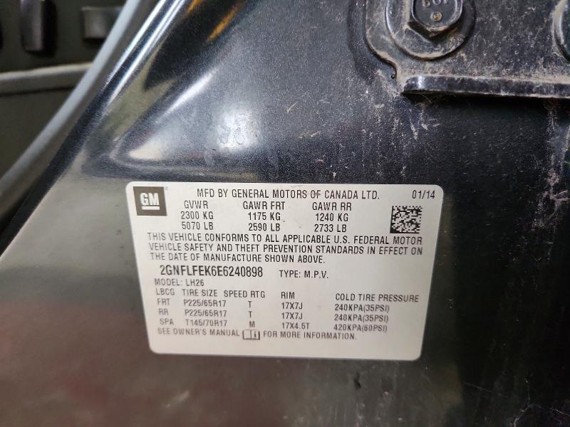 Aukcja sprzedaży 2014 Chevrolet Equinox, vin: 2GNFLFEK6E6240898, numer aukcji: 69553996