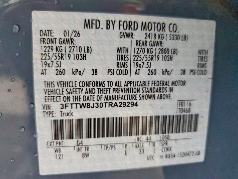 Продажа на аукционе авто 2026 Ford Maverick, vin: 3FTTW8J30TRA29294, номер лота: 69439086