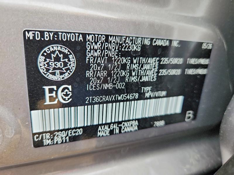 Продажа на аукционе авто 2026 Toyota Rav4, vin: 2T36CRAVXTW054678, номер лота: 67321136