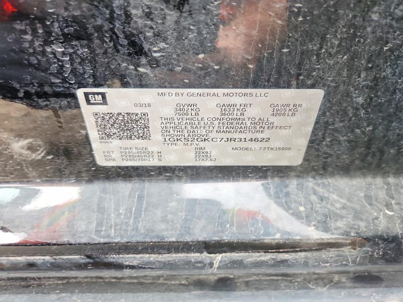 69350906 :رقم المزاد ، 1GKS2GKC7JR314622 vin ، 2018 Gmc Yukon Xl مزاد بيع
