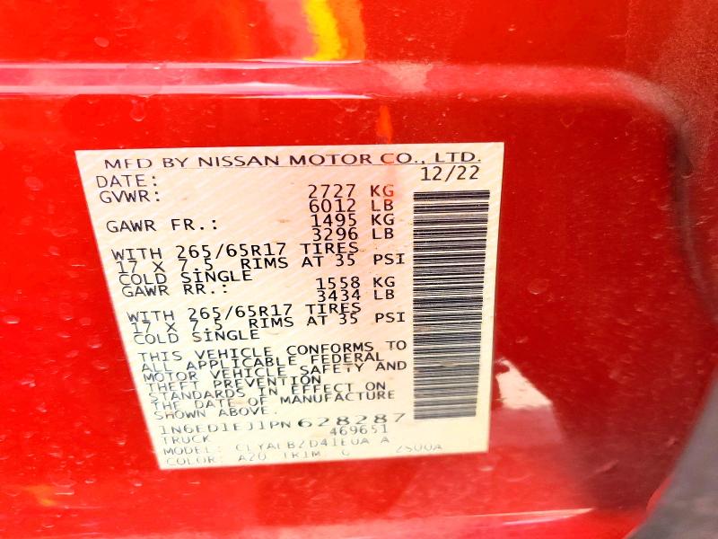 Продаж на аукціоні авто 2023 Nissan Frontier, vin: 1N6ED1EJ1PN628287, номер лоту: 69370386