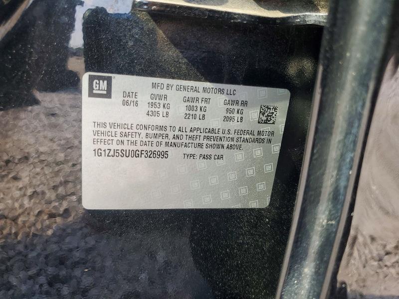 67257956 :رقم المزاد ، 1G1ZJ5SU0GF326995 vin ، 2016 Chevrolet Malibu مزاد بيع