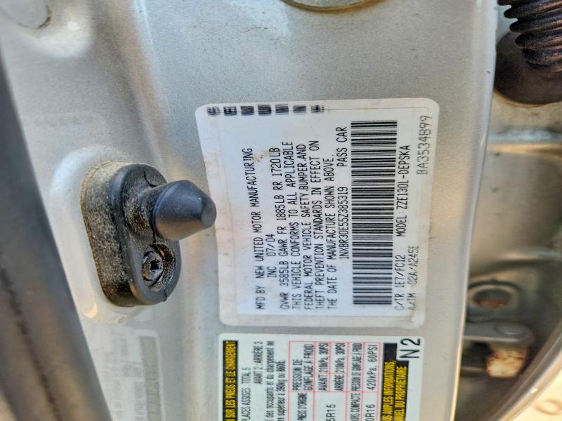 Aukcja sprzedaży 2005 Toyota Corolla, vin: 1NXBR30E55Z385319, numer aukcji: 67329036