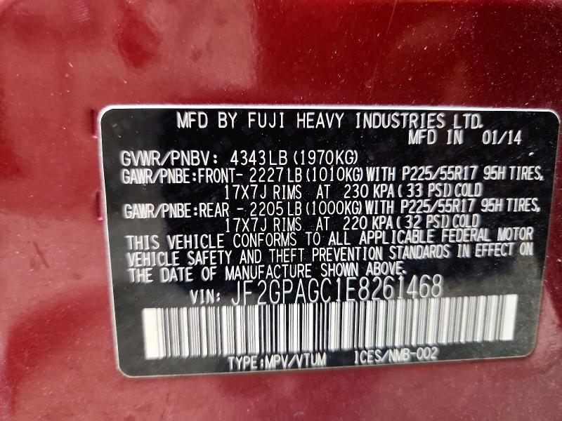 Продажа на аукционе авто 2014 Subaru Xv Crosstrek, vin: JF2GPAGC1E8261468, номер лота: 70346366