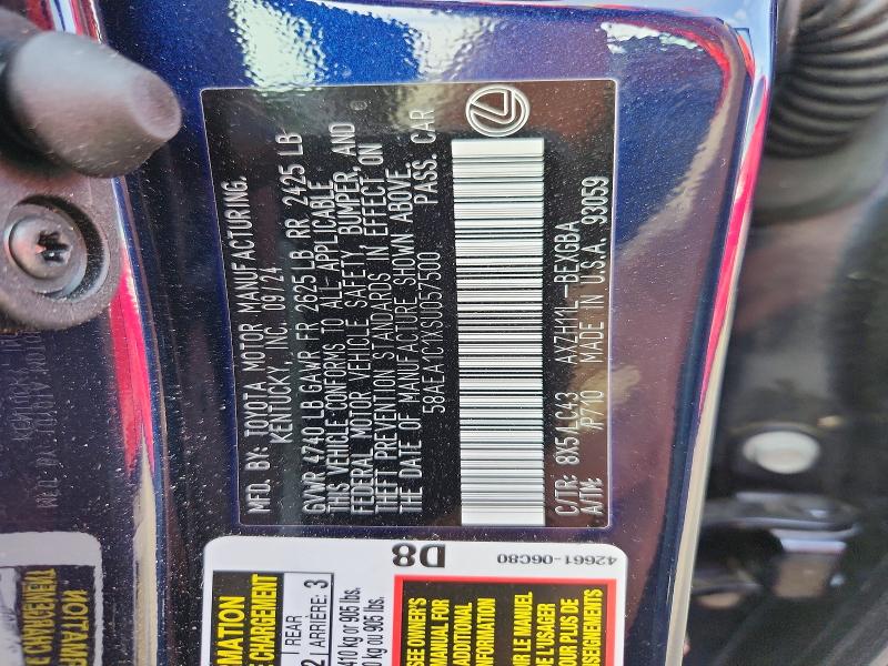 Продажа на аукционе авто 2025 Lexus Es 300h, vin: 58AEA1C1XSU057500, номер лота: 66955326