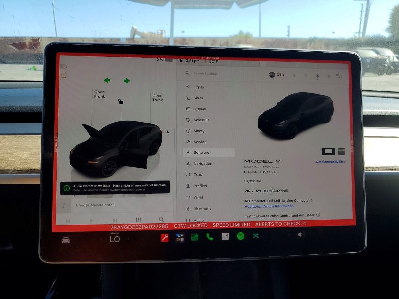 66787016 :رقم المزاد ، 7SAYGDEE2PA027285 vin ، 2023 Tesla Model Y مزاد بيع