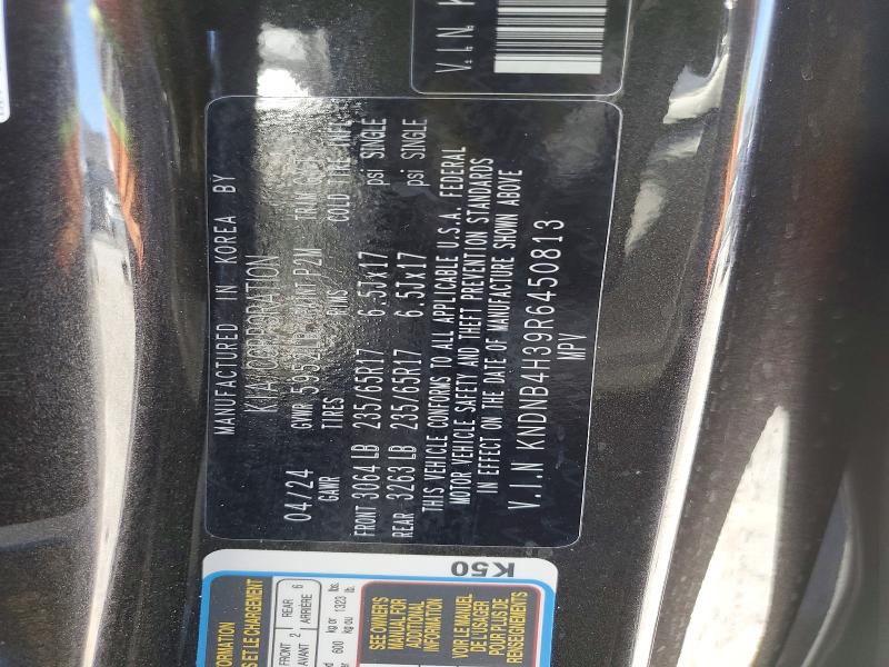 Продаж на аукціоні авто 2024 Kia Carnival, vin: KNDNB4H39R6450813, номер лоту: 67743796