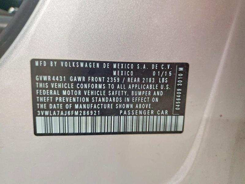Продаж на аукціоні авто 2015 Volkswagen Jetta, vin: 3VWLA7AJ6FM286921, номер лоту: 68181136