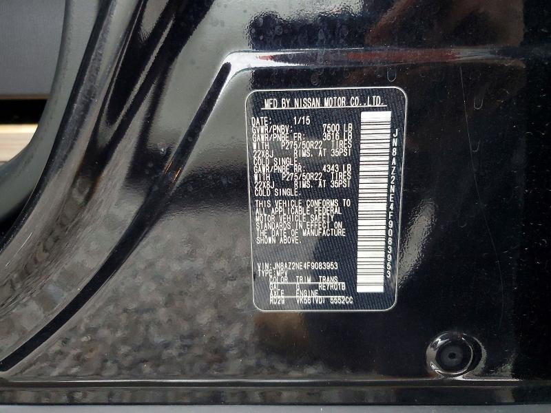 2015 Infiniti Qx80 მანქანა იყიდება აუქციონზე, vin: JN8AZ2NE4F9083953, აუქციონის ნომერი: 70126376