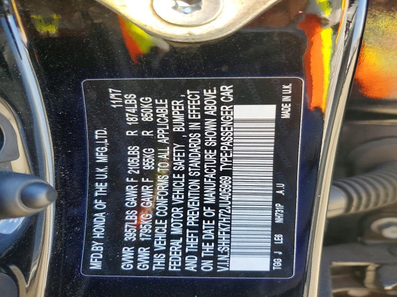 Aukcja sprzedaży 2018 Honda Civic, vin: SHHFK7H72JU405969, numer aukcji: 67427636