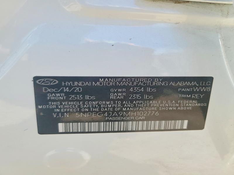 Aukcja sprzedaży 2021 Hyundai Sonata, vin: 5NPEG4JA9MH102776, numer aukcji: 66823316