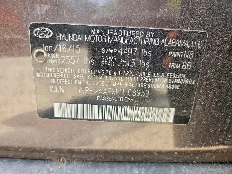 Продажа на аукционе авто 2015 Hyundai Sonata, vin: 5NPE24AFXFH168959, номер лота: 69064046